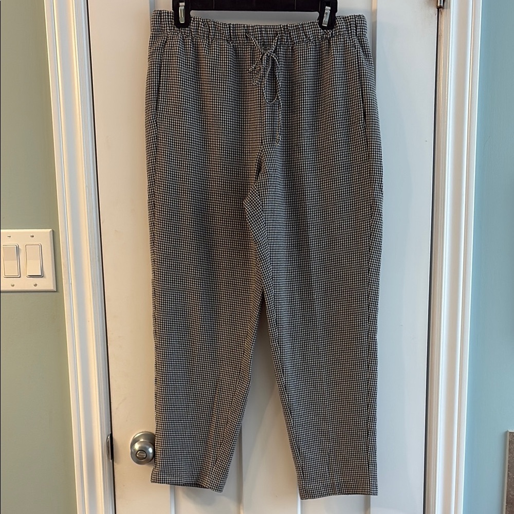 Houndstooth relaxed fit trousers